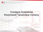 Országos Szakiskolai Közismereti tanulmányi verseny