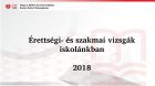 Érettségi- és szakmai vizsgák iskolánkban 2018